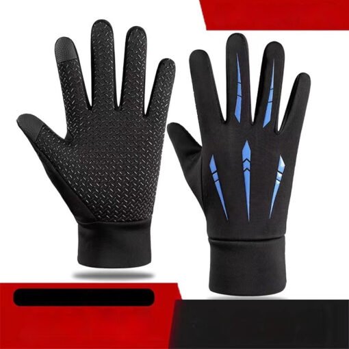 Warm Gloves Men's Full Finger Waterproof Fleece-lined - immagine 3