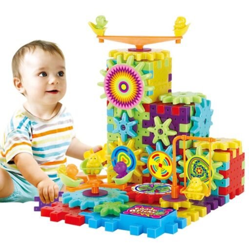 Electric Gears 3D Model Building Kits Plastic Brick Blocks Educational Toys for Kids - Image 5