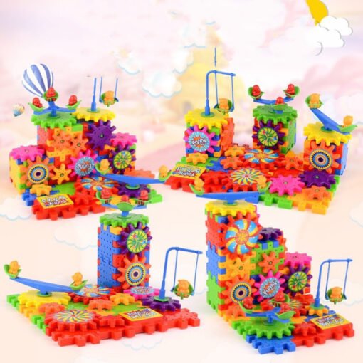 Electric Gears 3D Model Building Kits Plastic Brick Blocks Educational Toys for Kids - Image 3