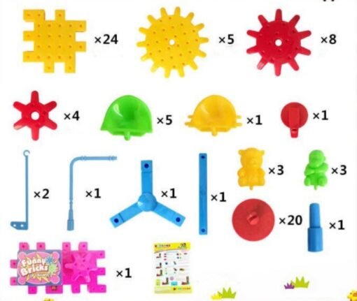 Electric Gears 3D Model Building Kits Plastic Brick Blocks Educational Toys for Kids - Image 2