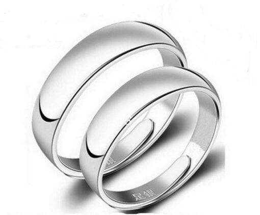 Glossy Ring Simple Men's Silver Ring - Larawan 5