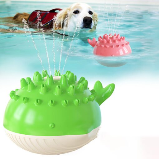 Pets Supplies Factory Amazon Hot Summer Electric Water Floating Swimming Pet Bathing Water Spray Dog Toy - Image 3