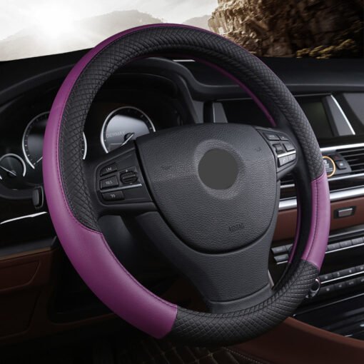 Universal Leather Car Steering Wheel Cover - Image 8