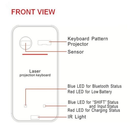 LEING FST Virtual Laser Keyboard Bluetooth Wireless Projector Phone Keyboard For Computer Pad Laptop With Mouse Function - Imagen 10