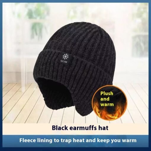 Middle-aged And Elderly People's Hats Men's Winter Warm Wool Hat Ear Protection - Image 10