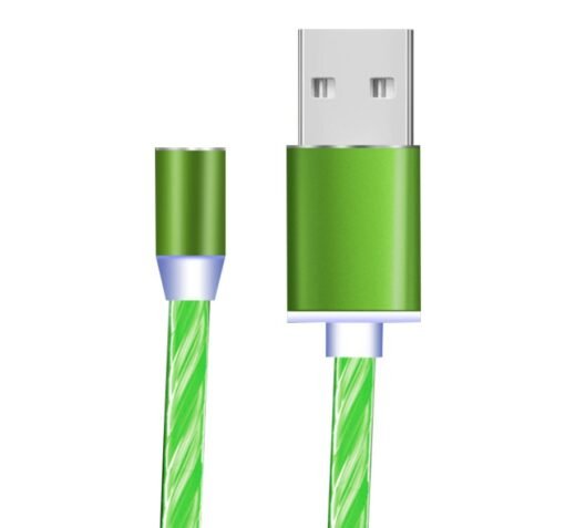 Compatible with Apple, Flowing Ligh Magnetic Streamer Data Line Cable for Iphone Android Typec - 图片 4