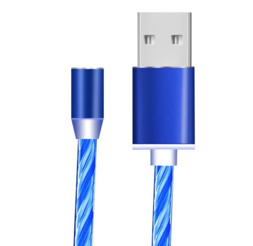 Compatible with Apple, Flowing Ligh Magnetic Streamer Data Line Cable for Iphone Android Typec - 图片 8