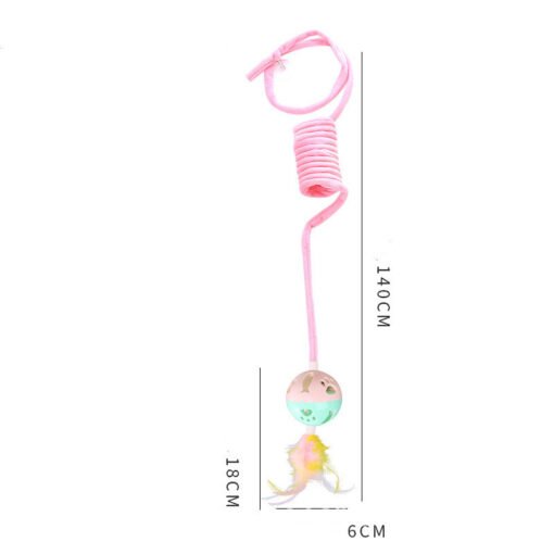 Cat Toy Self-Hi Sucker Spring Rabbit Hair Ball Interactive Play Pet Supplies Interactive Toys - Hình ảnh 6