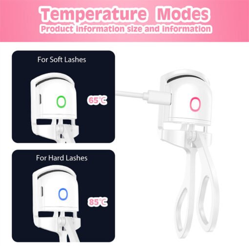 Heated Eyelash Curler Electric Temperature Control Mini Eyelash Curler Electric Portable Charging - Imagen 5