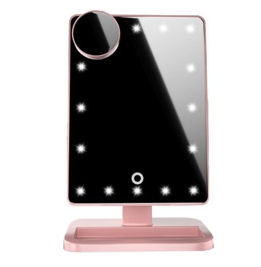 Touch Screen Makeup Mirror With 20 LED Light Bluetooth Music Speaker 10X Magnifying Mirrors Lights - immagine 3