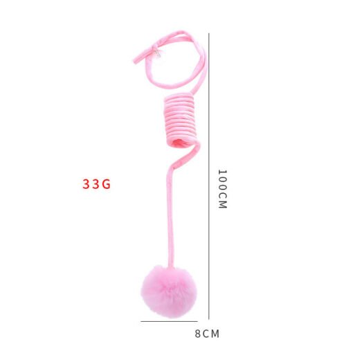 Cat Toy Self-Hi Sucker Spring Rabbit Hair Ball Interactive Play Pet Supplies Interactive Toys - Hình ảnh 8