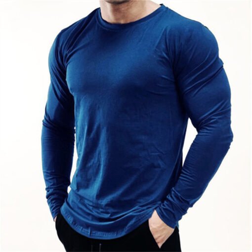 New Long Sleeve T Shirt Sport Men Gym Shirt Quick Dry Gym Fitness Training Running T Shirt Men Workout T-Shirt Bodybuilding Tops - immagine 5