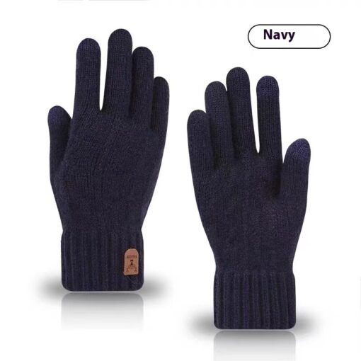 Driving And Riding Cold-proof Woolen Knitted Gloves Man - Image 2