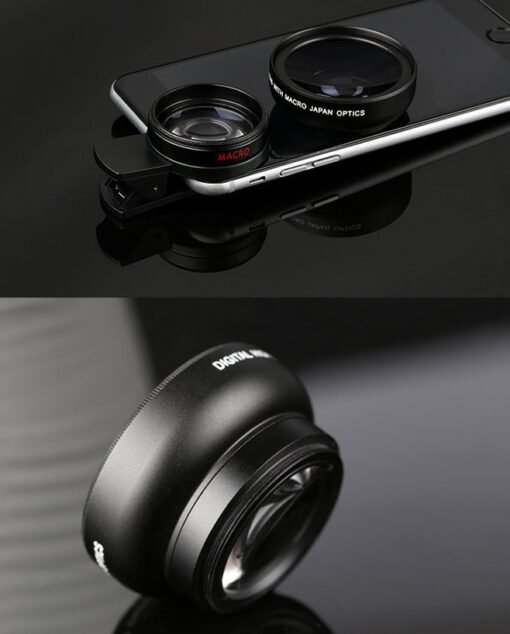 Mobile phone lens 0.45Xwide angle 12.5 times the macro external lens photography camera universal HD Combo - Bild 3