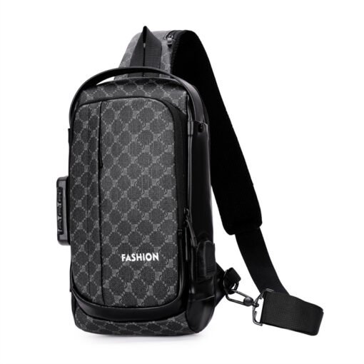 Men's Chest Bag Password Lock Men's Messenger Bag Travel Leisure - Bild 6