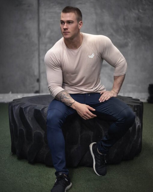 New Long Sleeve T Shirt Sport Men Gym Shirt Quick Dry Gym Fitness Training Running T Shirt Men Workout T-Shirt Bodybuilding Tops - immagine 2