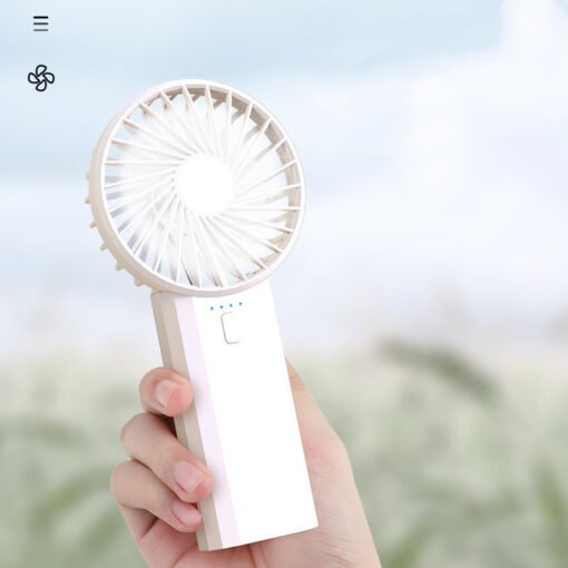 New Multi-function Portable Fan, Student Handheld Fan, Charging Usb Fan, Double Fan Blade Charging Treasure Fan - immagine 4