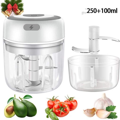 Mini Electric Garlic Chopper USB Charging Ginger Masher Machine Sturdy Durable Chili Vegetable Crusher Kitchen Tool - Larawan 2