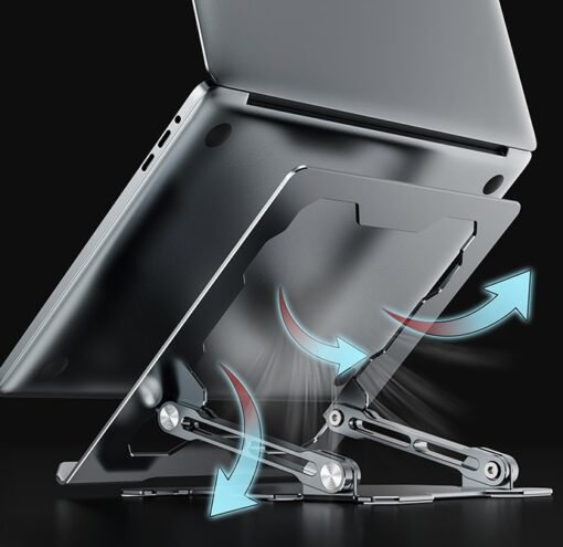 Adjustable Laptop Stand Portable Computer Stand Aluminum Alloy Laptop Riser Compatible Laptop Stand Holder - Imagen 2