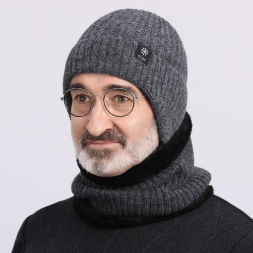 Middle-aged And Elderly People's Hats Men's Winter Warm Wool Hat Ear Protection - Image 7