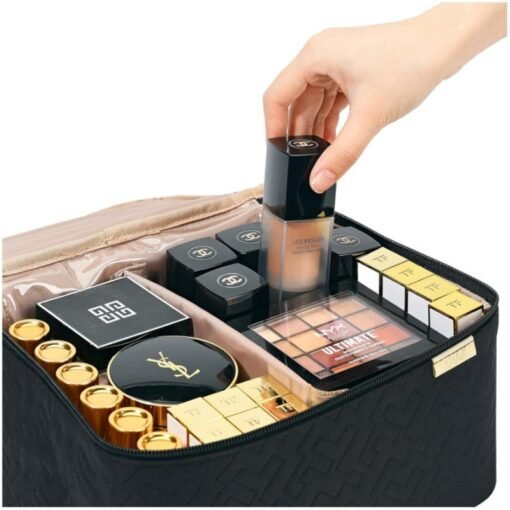 Portable Fashion Double Layer Cosmetics Bag - immagine 3