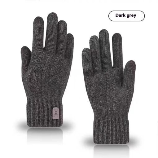 Driving And Riding Cold-proof Woolen Knitted Gloves Man - Image 5