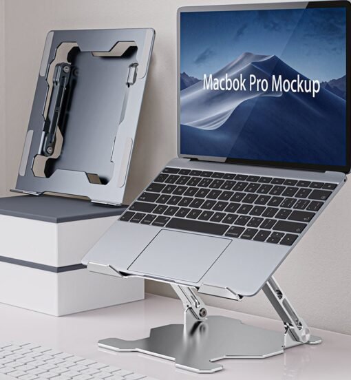 Adjustable Laptop Stand Portable Computer Stand Aluminum Alloy Laptop Riser Compatible Laptop Stand Holder - Imagen 8