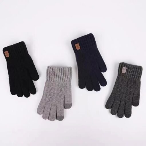 Driving And Riding Cold-proof Woolen Knitted Gloves Man - Image 6