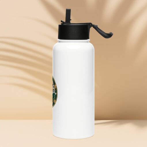 Stainless steel water bottle with a straw lid - Hình ảnh 3