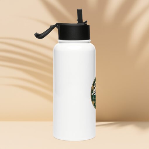 Stainless steel water bottle with a straw lid - Hình ảnh 2